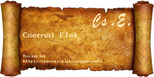 Csernai Elek névjegykártya